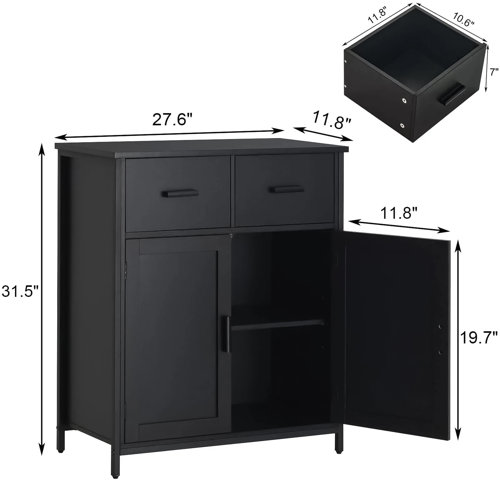 Winston Porter Franchesco Free Standing with 2 Drawers and